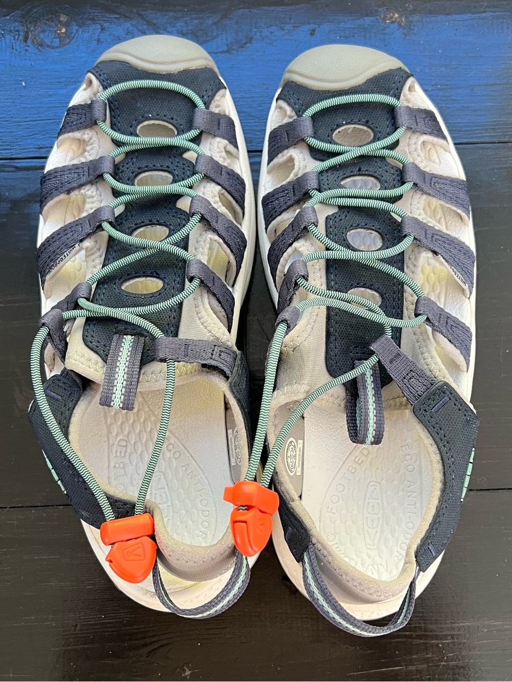 Keen Astoria Sandals - Navy and Beige- size 7 - Water/hiking Sandal